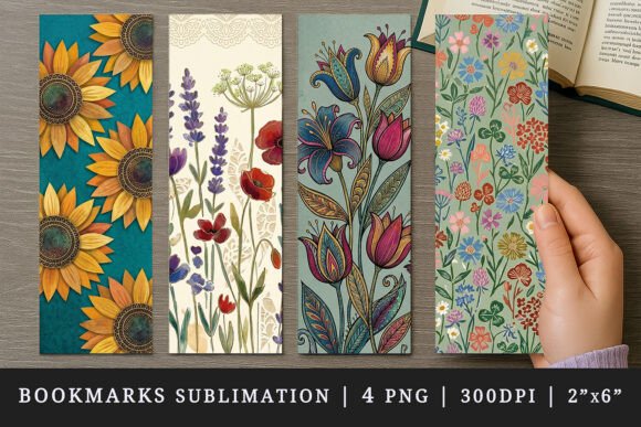 Download Flowers Bookmark Design Set - Flowers Collection