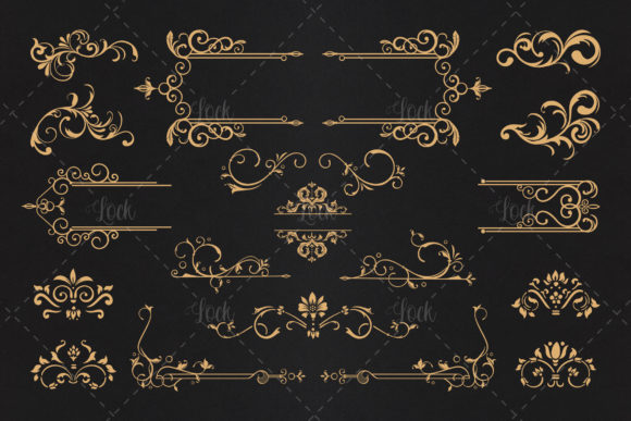 Download 18 Variant Vintage Border Ornament - Ornament Collection