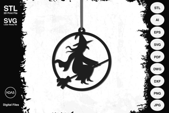 Download Witch Halloween Decoration Ornament SVG - Ornament Collection