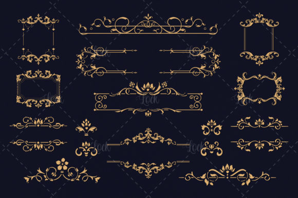 Download 16 Variant Vintage Border Ornament - Ornament Collection