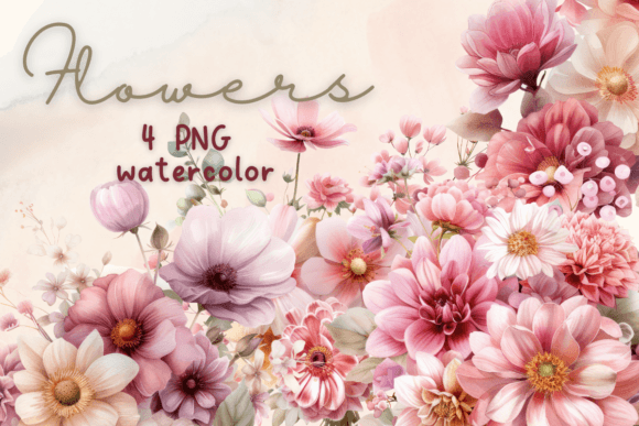 Download Watercolor Flowers Pink Elegance Floral - Flowers Collection