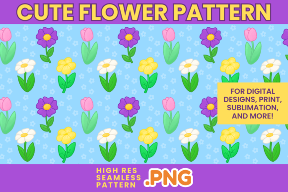 Download Cute Flower Pattern Seamless Flowers - Flowers Collection