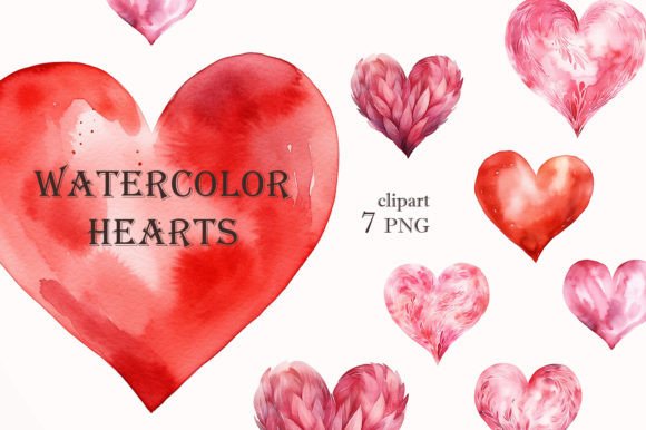Download Watercolor Hearts - Watercolor hearts Collection