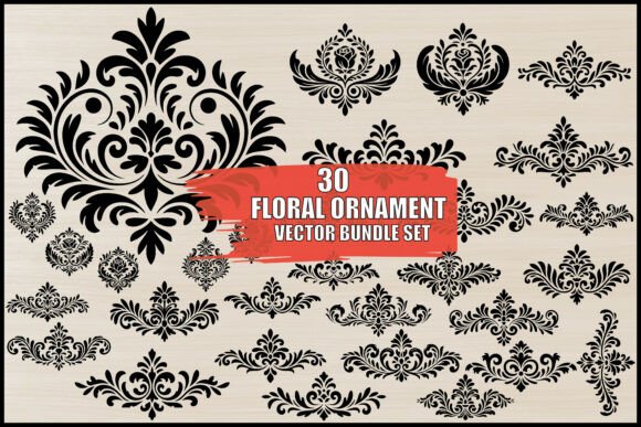 Download Floral Ornament Vector Bundle Set - Ornament Collection