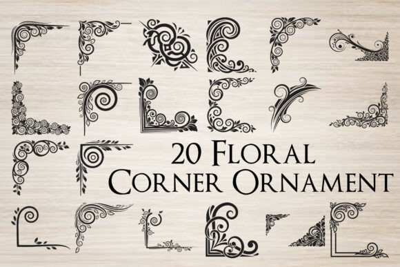 Download Floral Corner Ornament - Ornament Collection