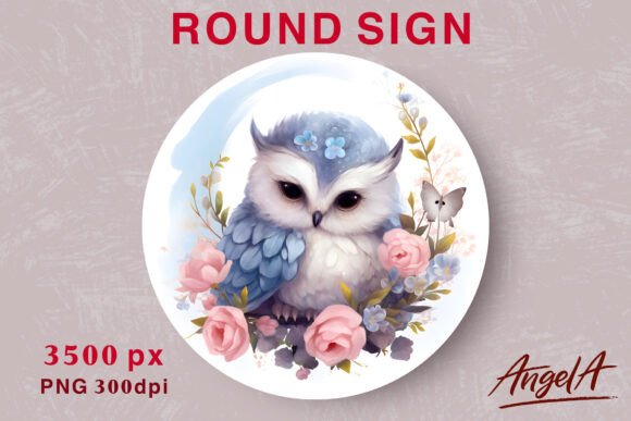 Download Cute Owl on a Branch of Spring Flowers - Flowers Collection